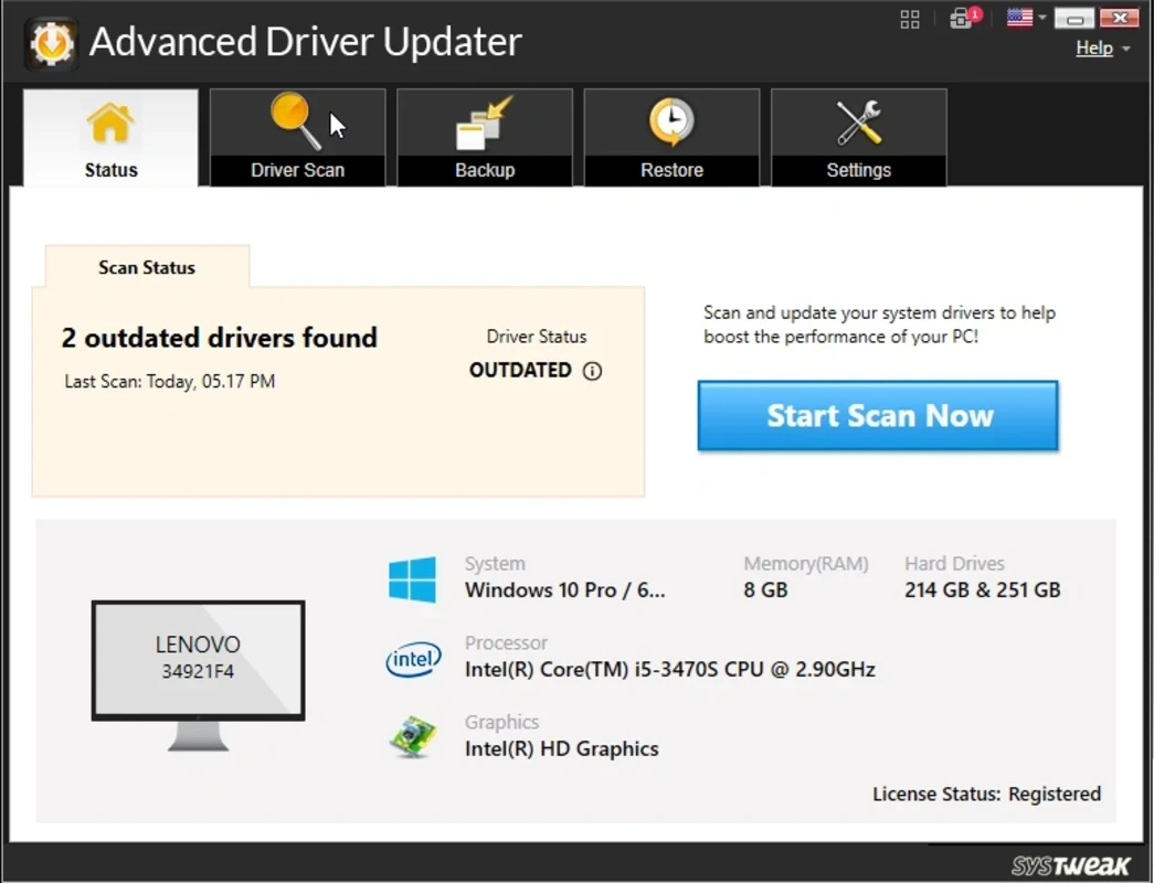 Advanced Driver Updater — 스크린샷 2