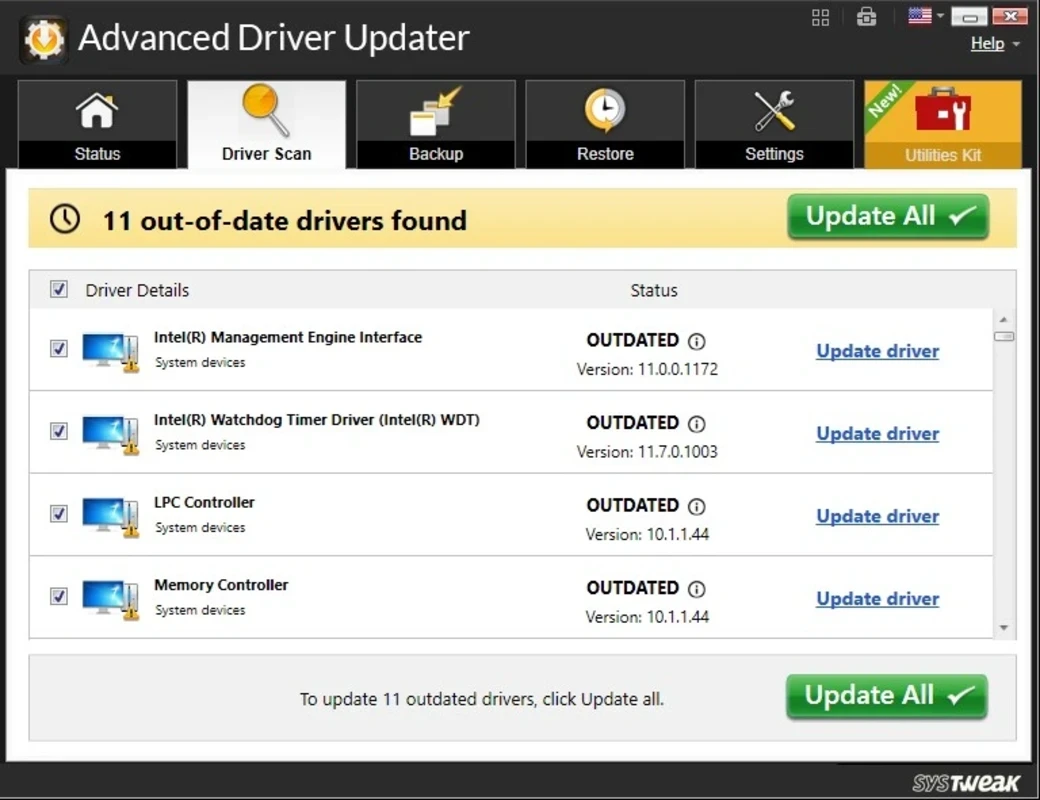 Advanced Driver Updater — 스크린샷 3